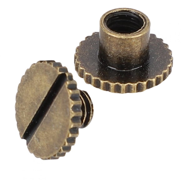 30Set Book Rivets Knurling Flat Brass With Resistance Sturdy And Durable Easy Installation For Belts Backpacks Furniture Stationery