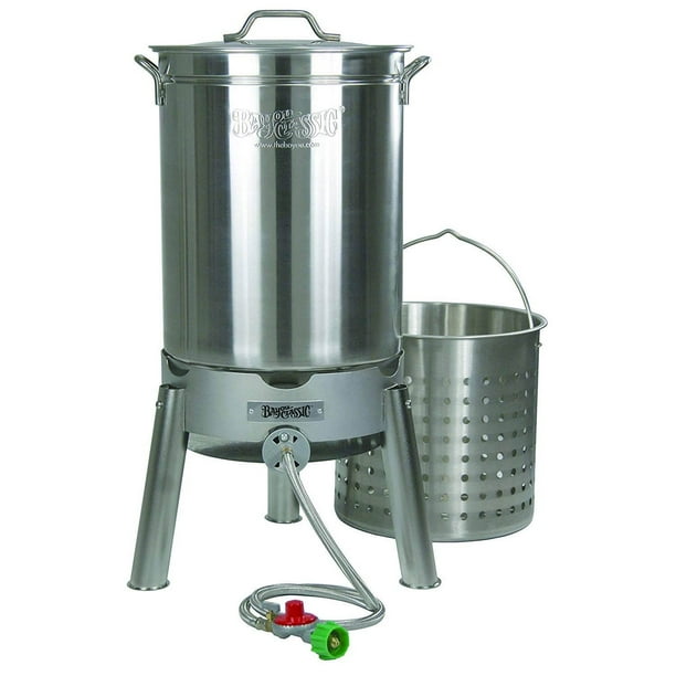 Bayou Classic KDS144 Stainless Steel 44 Quart Seafood & Crawfish