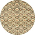 thumbnail image 1 of Ahgly Company Machine Washable Indoor Round Abstract Yellow Area Rugs, 6' Round, 1 of 7