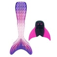 thumbnail image 1 of Mermaid Tails Elasticity Swimwear Can Add Monofin for Kids Girls Swimmable Tail Cosplay Mermaid Costumes, 1 of 7