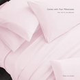 thumbnail image 3 of Basic Choice 6 Piece Sheet Set - Luxury Soft 2000 Series Bed Sheets - King, Baby Pink, 3 of 5