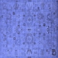 thumbnail image 1 of Ahgly Company Indoor Square Oriental Blue Industrial Area Rugs, 6' Square, 1 of 4