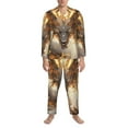 thumbnail image 3 of Sikiie Golden Horned White Dragon Mens Pajama Set, Soft Warm Long Sleeve Sleepwear, Cozy Button-Down Pjs for Men-Large, 3 of 7