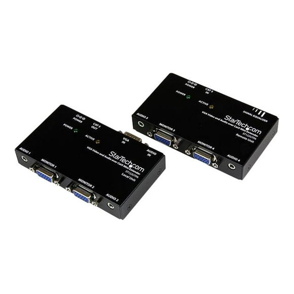 StarTech.com VGA Video Extender over Cat 5 with Audio - Up to 500ft (150m) - VGA over Cat5 Extender - 1 Local and 1 Remote (ST122UTPA) - Monitor/audio extender - over CAT 5 - up to 492 ft - for P/N: SVA12M2NEUA, SVA12M5NA