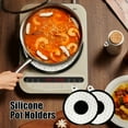 thumbnail image 3 of Yuarrent 2 pack/lote almohadilla de silicona para cocina de silicona de alimentaria fácil de limpiar Protector para placa de inducción Cocina y Comedor dos 20 centímetros, 3 of 6