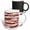 Multicolor, variant on 3drose, Red, White, and Image of Gold Brush Strokes Pattern, 11oz Two-tone Blue Mug