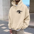 thumbnail image 5 of Valora Men Sweatshirt Men's Hooded Sweatshirt for Casual Style with European Embroidery Versatile Hoodie Cardigan Top for Men and Women Khaki M, 5 of 7