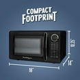 thumbnail image 6 of Nostalgia Retro 0.7 cu. ft. Countertop Microwave, Black, 6 of 8