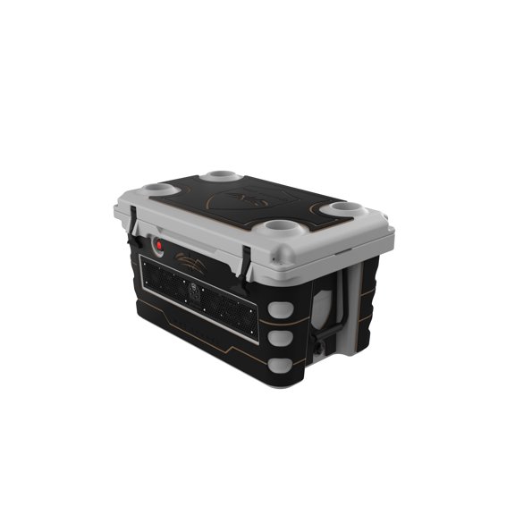 Wet Sounds Stealth SHIVR-55-GRY Gray High Output Audio Cooler Speaker System   Full Gator Step Kit - Black over Whiskey