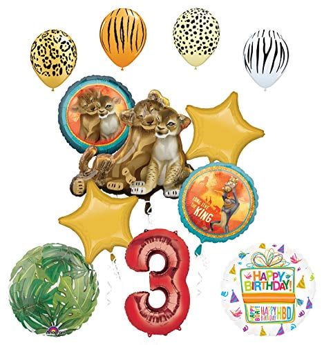 THE LION KING Pack of 6 Party Balloons Kids Birthday Decorations Helium Simba 