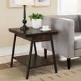 thumbnail image 4 of Leick Home Empiria Walnut and Bronze One Drawer Side Table, 4 of 14