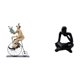 thumbnail image 1 of Figuras de payasos,Estatua de payaso,escultura,adorno de mesa,Colección de estatuillas de payasos adorables,Figura de lector abstracto,Estatua de pensador abstracto,arte,artesanías,decoraciones, 1 of 8