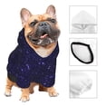 thumbnail image 2 of JUNZAN Glittering Purple Starfield Dog Hoodie Puppy Sweater Sweatshirt,Cold Weather Coat Pet Clothes for Dog Cat-X-Small, 2 of 6