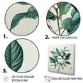 thumbnail image 3 of Designart "Subtle Leaf Impressions In Teal Tenderness" Leaves Floater Framed Canvas Art Print, 3 of 5