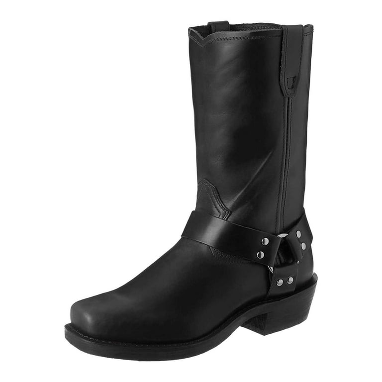 YLYL Men's Mid Calf Boots Classic Western Cowboy Boots Square Toe