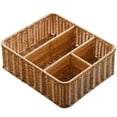 thumbnail image 4 of kowaku Desk Organizer Sundries Storage Box 4 Grid Decorative Desktop Storage Basket Desktop Compartment Basket for Home Decor Closet, 4 of 9
