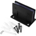 thumbnail image 1 of Durable 90 Degree Stainless Steel Glass Door Hinge for Bathroom, Cabinet, Showcase (Black), 1 of 5
