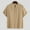 Khaki, variant on INCERUN Men's Stand-Up Collar Short Sleeve Tops Shirt