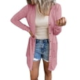 thumbnail image 2 of BODOAO Women's Open Front Lightweight Cardigan Long Sleeve Button Down Loose Outwear with Pockets Ladies Casual Solid Color Button Pocket Long Sleeve Cardigan Coat Rd1 Xl, 2 of 9