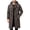 Coffee, variant on Men Fall Winter Warm Fashion Overcoat Hooded Toggle Button Mid Length Casual Wool Blend Coat Traveling Camping