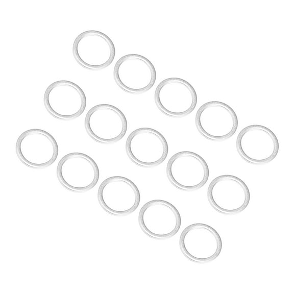 15pcs Engine Oil Crush Washers Drain Plug Gaskets 16x20x1.5mm 0.63''x0.79''x0.06'' for Auto Car