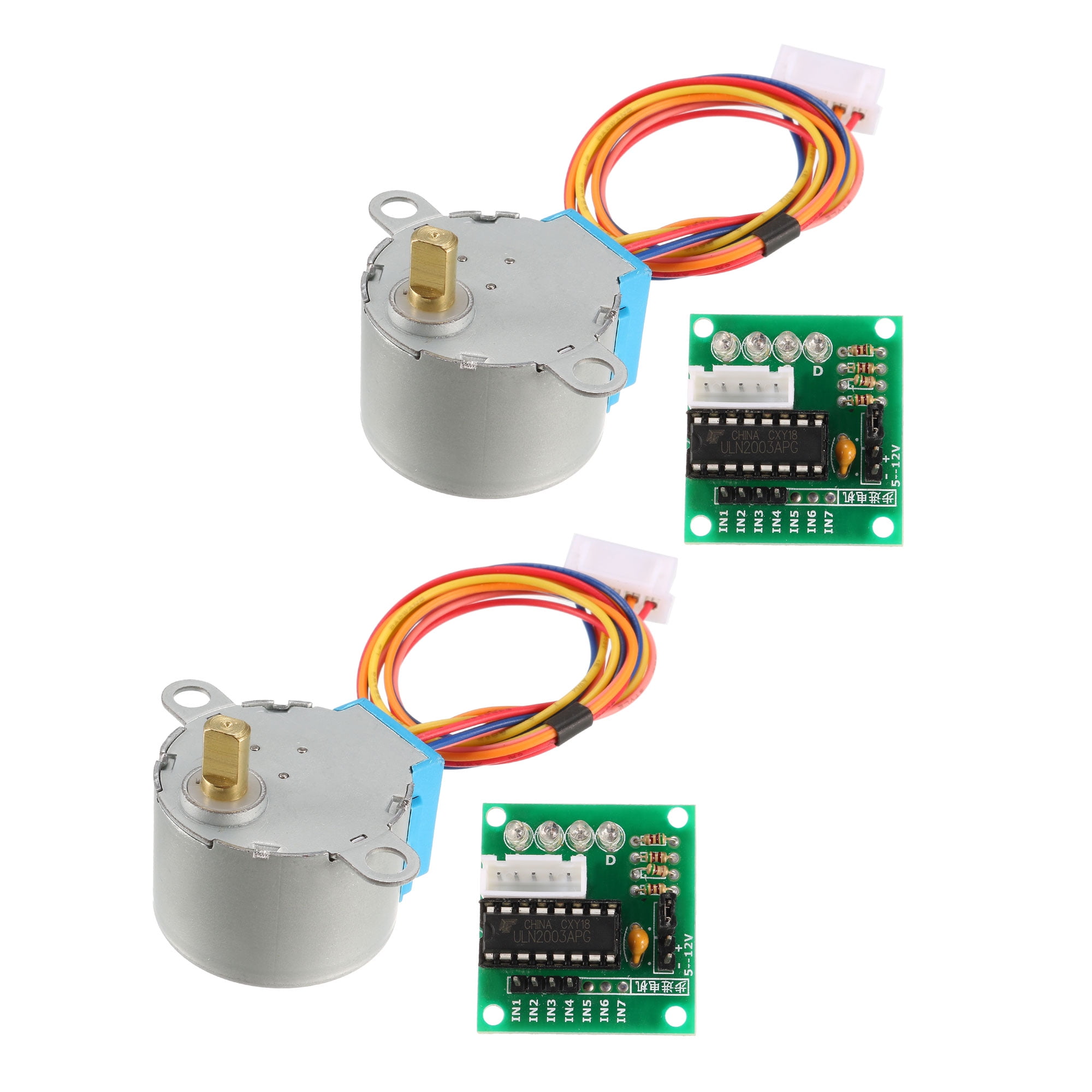 2pc5V Stepper Motor 28BYJ-48 With Drive Test Module Board ULN2003 5 Line 4 Phase 