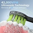 thumbnail image 2 of OasiSmile Sonic Electric Toothbrush for Adults and Teens, Travel Rechargeable 42000 VPM Power Tooth Brush with 5 Modes, 90 Days Battery Life, 6 Brush Heads, Black, 2 of 8