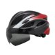 thumbnail image 5 of Casco de bicicleta Casco de bicicleta de carretera ajuste ajustable al aire libre con visera desmontable para hombres mujeres equipo de ciclismo casco negro rojo, 5 of 8