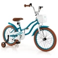 thumbnail image 1 of Costway 18" Kids Bike Toddler Bicycle with Training Wheel Kickstand for 4-8 Years Old Girl, 1 of 7