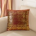 thumbnail image 4 of Zhourta Luxury Velvet Pillow Sham Velvet Snowflake Gold Foil Pillow Cover Brown Decorative Cushion Case for Sofa Bed Holiday Home Decor Without Insert, 4 of 6