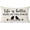 Cream, variant on 12x20 Outdoor Throw Pillow Cover, Life is Better Here on the Porch, Modern Farmhouse Front Porch Decor and Decorations, Lumbar Decorative Pillow Cover for Patio Sofa and Bench, Black