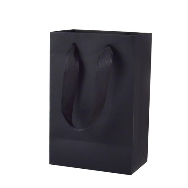 Paquete de 30 bolsas de regalo Aosric, tamaño mediano, 18 x 10 x 23 cm, color negro