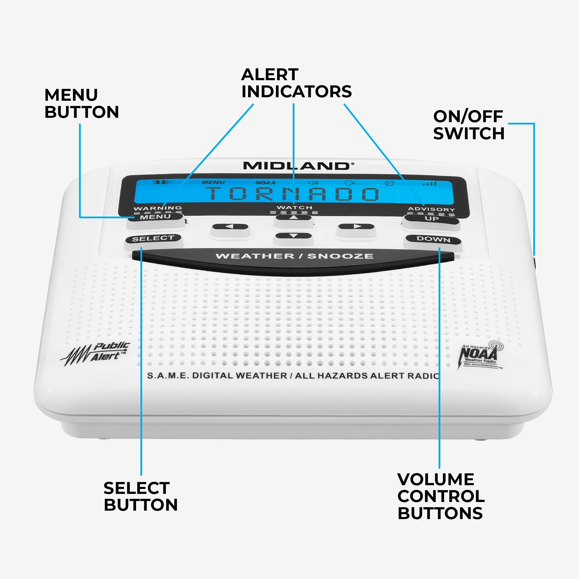 Midland WR120B NOAA Weather Alert Radio