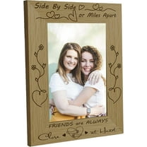 Best Friends Picture Frame Wood Photo Frames Engraved Display Wooden Tabletop Frame Long Distance Friendship Gifts