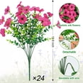thumbnail image 2 of Flores artificiales Ouddy Decor, 24 paquetes, rosa roja, 2 of 7