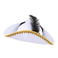 thumbnail image 2 of Sombrero de pirata cómodo para la cabeza, ideal para actuaciones, disfraces, juegos de rol y cosplay. blanco, 2 of 8