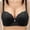Black, variant on Womens Plus Size Full Coverage Underwire Bra with Lace Trim and Wide Straps Army Green L-XXXXXL,Size L