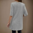 thumbnail image 4 of Liquidation sous 5!Sevevn Rabais à Manches Cinq Quarts pour Femmes, Gris S, 4 of 7