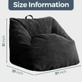 thumbnail image 5 of Leumius Bean Bag Sofa,Bean Bag Chair with Tufted Soft Stuffed Filling,Lazy Sofa BeanBag Chairs with Memory Foam for Dorm, Apartment, Living Room,Black, 5 of 5