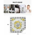 thumbnail image 5 of Cloth Napkins Vintage Watercolor Lemon White Wood Washable Soft Kitchen Dinner Napkin Set of 4,Farmhouse Buffalo Plaid Reusable Cocktail Napkins for Wedding Holiday Party Event,20x20In, 5 of 7