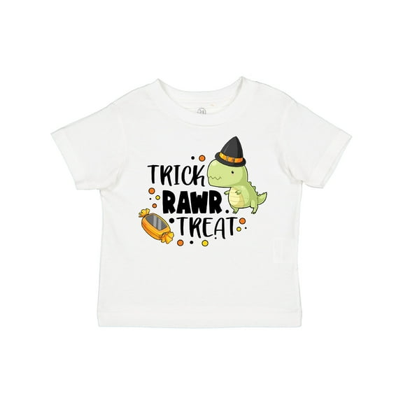 Inktastic Halloween Trick Rawr Treat with Dinosaur Boys or Girls Toddler T-Shirt