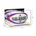 thumbnail image 2 of Acrylic Rugby Ball Display Case with Mirror, Yellow Risers and White Base (A004-YR), 2 of 2