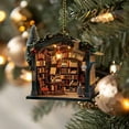 thumbnail image 4 of LanSuare Christmas Bookshelf Ornament, 3.14Inch 2D Flat Acrylic Christmas Ornament,Books Stacked Ornament for Christmas Tree,Library Decoration, Book-lover, 4 of 6