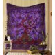 thumbnail image 1 of (Doble, 78,7 x 59 pulgadas) Tapiz de árbol de la vida púrpura, tapices psicodélicos, colcha de algodón indio, plato de picnic doble, decoración de pared, arte de pared de techo, 1 of 5