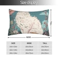thumbnail image 2 of Rateoe Celestial Cat And Flowers Pattern Decorative Pillow Case,Throw Pillow Covers,Plush Pillow Cover,Soft Pillow Case,Velvet Pillow Case-16"x24", 2 of 6