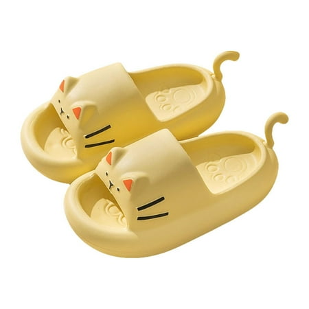

ZRBYWB Toddler Baby Girl Slippers Open Toe Shoe Head Slippers Girl Home Shoes Baby Soft Soled Sandals Women Simple Shoes Unisex Summer Shoes