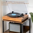 thumbnail image 6 of Large Record Player Stand, Turntable Stand with Vinyl Storage Holds up to 130 Albums, Record Player Table for Living Room, Brown, 6 of 8