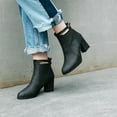 thumbnail image 3 of Women's Glitter Dressy Ankle Boots High Heel Dressy Boots (Black 35), 3 of 3