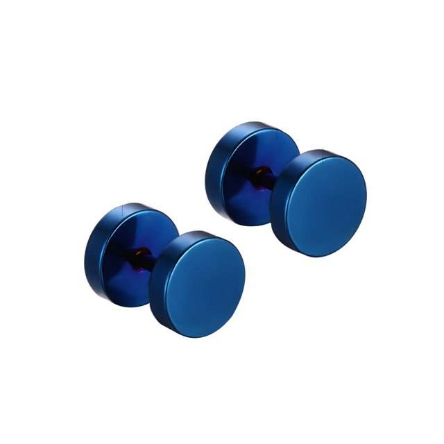 Unisex Stainless Steel Ear Stud Earring Titanium Dumbbell High Polished Ear Piercing Punk Style
