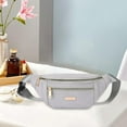 thumbnail image 4 of Fashion Fanny Pack Waist with 2 Zipper pockets Grey, 4 of 7